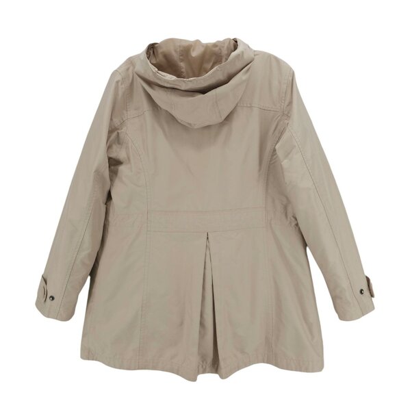 LL BEAN Women's Beige Hooded Jacket Zip Out Liner Size SMALL PETITE - Picture 5 of 11